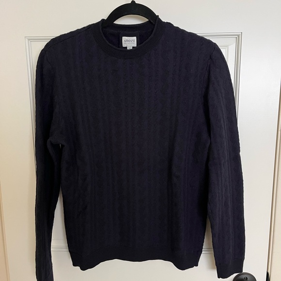 Giorgio Armani Men's Black Crewneck Sweater